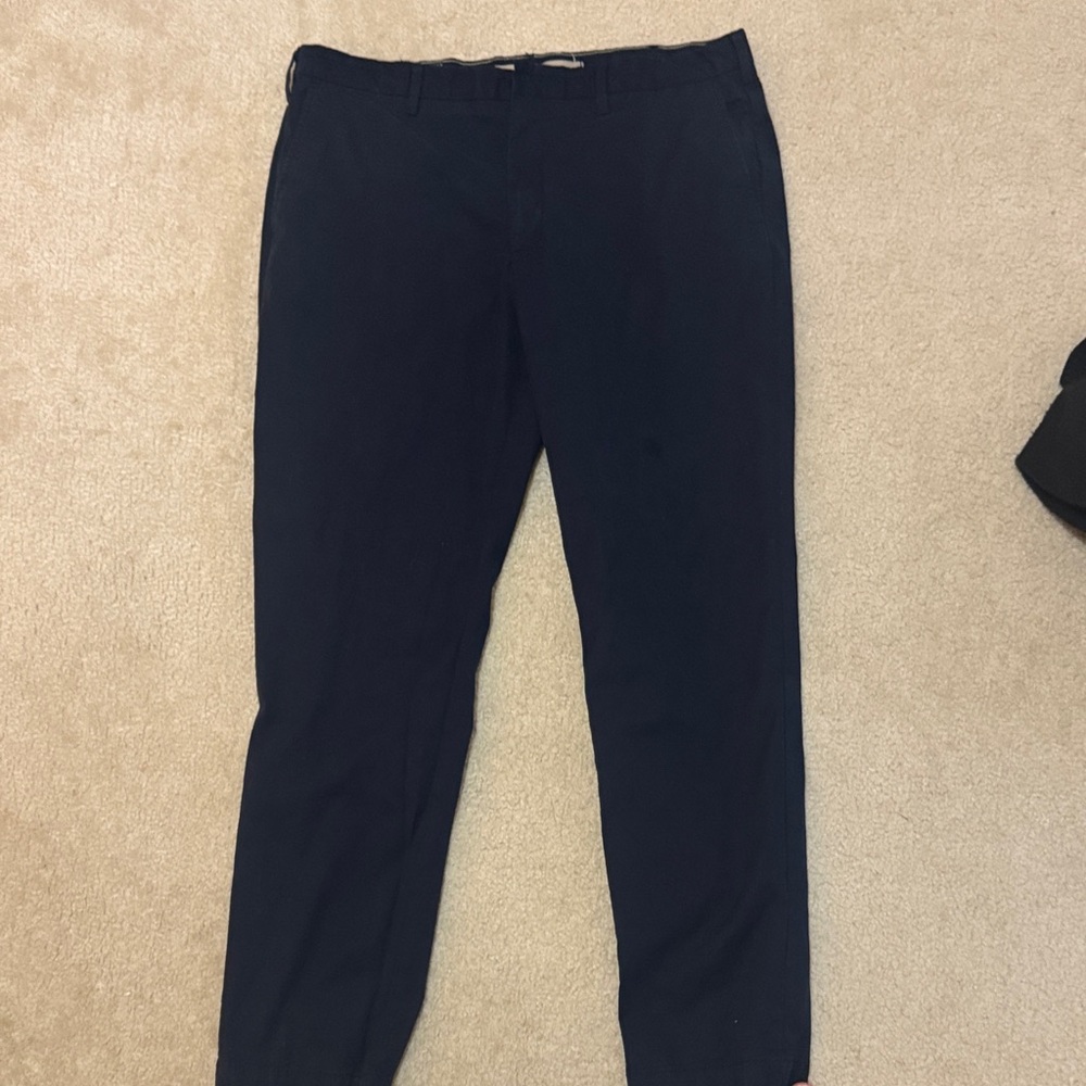 Banana Republic Men's Lived-In Athletic Fit Navy Chinos
